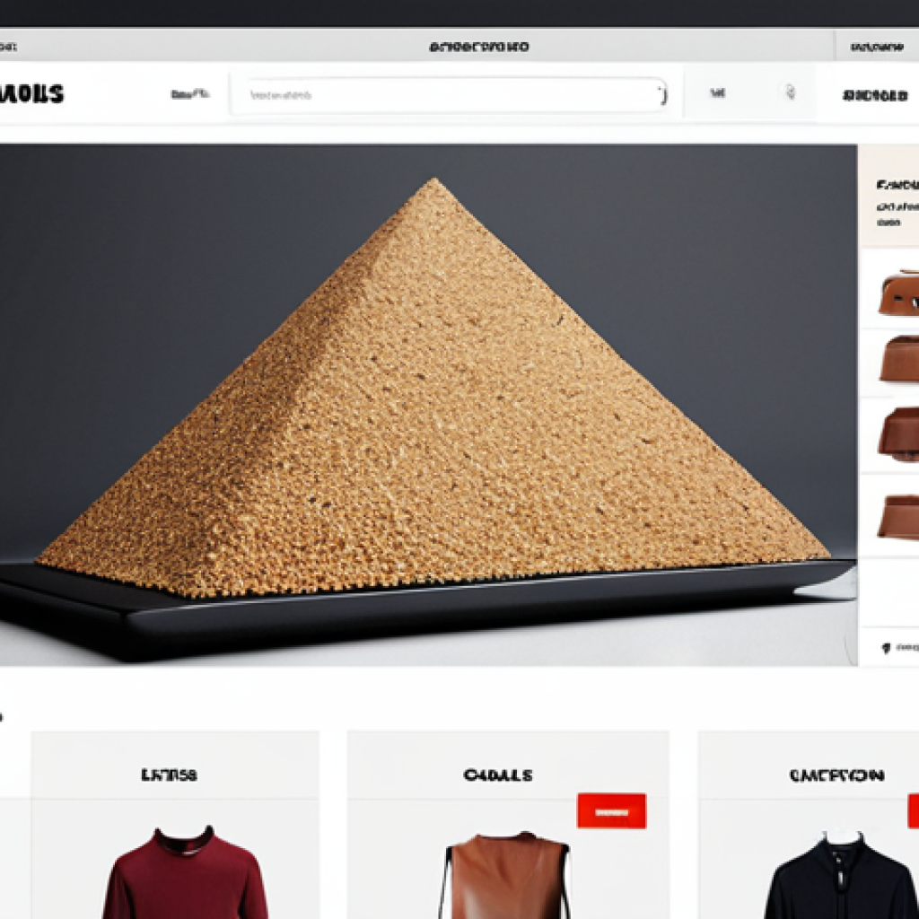 **Clean Navigation E-commerce:** Simplified e-commerce website navigation. Clear hierarchy, accurate naming conventions, prominent search bar. Visual hierarchy guides user browsing. Modern, minimalist UI.